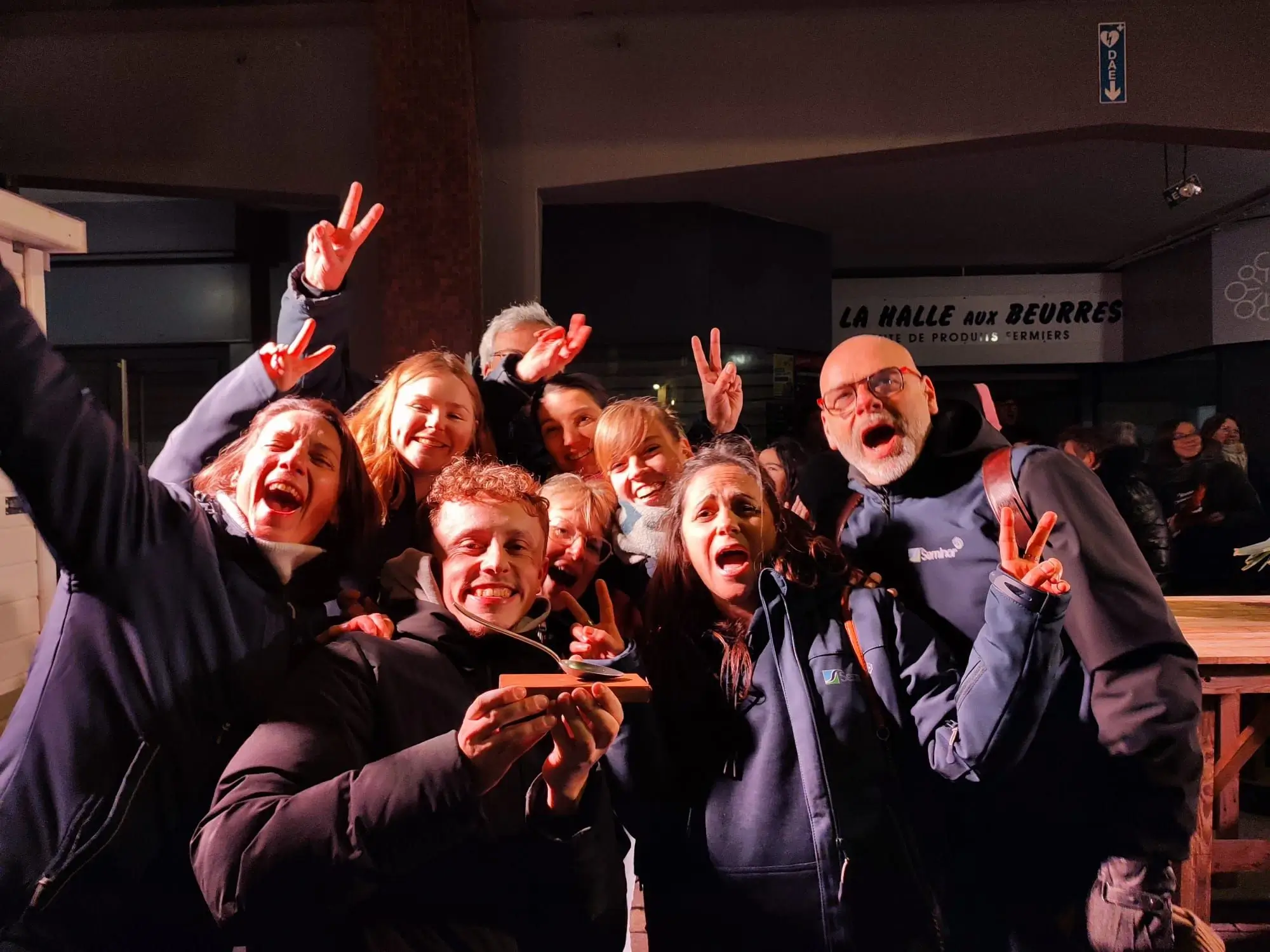 Groupe d'employé lors d'un évènement