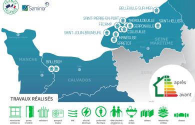 Cartographie des pavillons rénovés